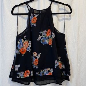 NWT Floral Layered Tank